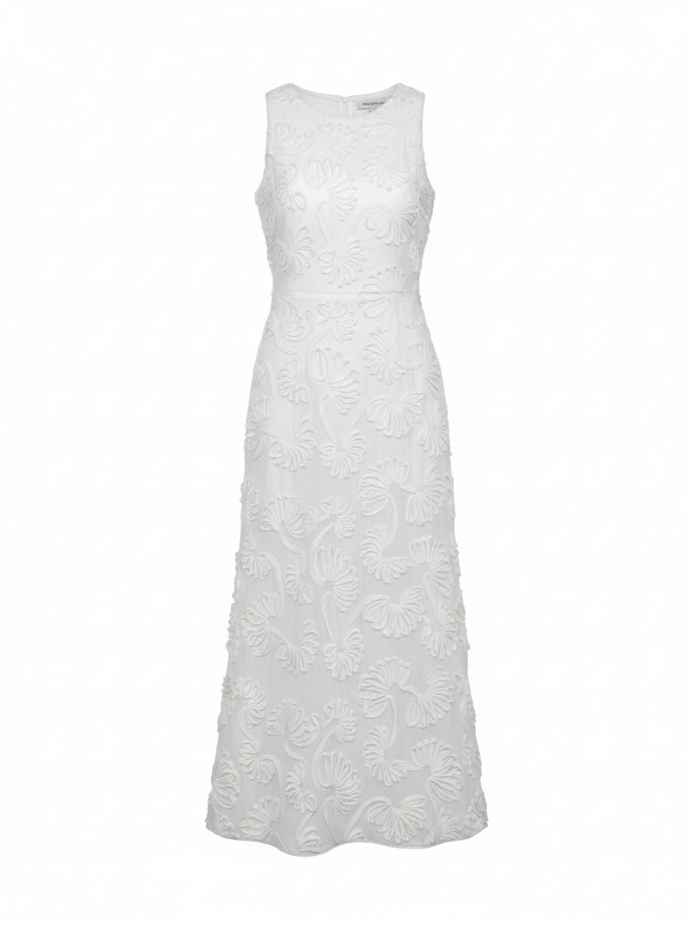 English Factory White Sleeveless Embroidered Midi Dress